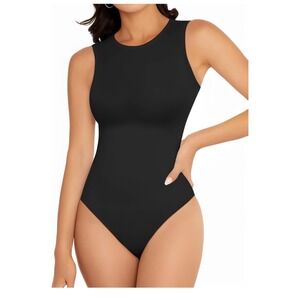 Women's Black Bodysuit | Size Medium Sleeveless‎ Tank Top One-Piece